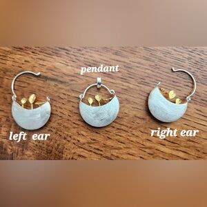 Sterling silver pendant and earrings set